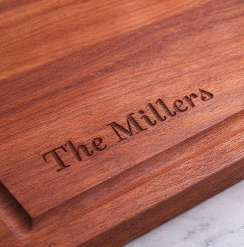 Handcrafted Cherry Wood Cutting Board - Custom Engraved